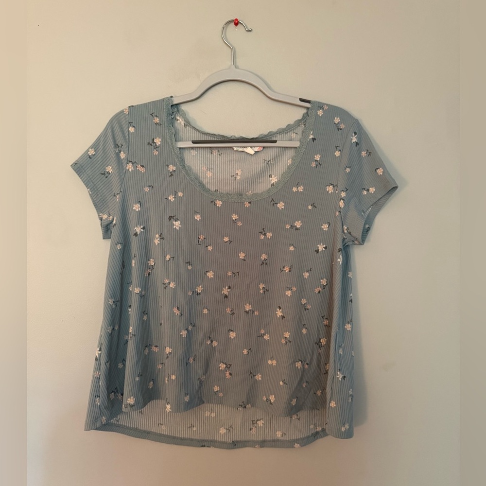 Pink Rose Floral Tee